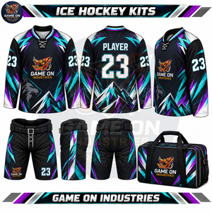 Vêtements de sport professionnels de haute qualité pour équipes sportives, maillot de hockey sur glace personnalisé avec logo et pantalon de protection, kit complet, fournisseur en gros - Product Image 6