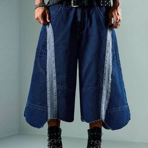 Pantalones Cortos de Mezclilla Anchos Personalizados para Hombre, Estilo Baggy, Streetwear, Hip Hop, Corte Holgado, Cargo, OEM, Venta al por Mayor, Moda - Product Image 5