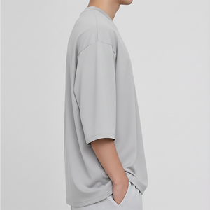 Camiseta Extra Grande para Hombre, 100% Algodón, Manga Regular, Cuello Redondo, Informal, Transpirable, de Secado Rápido, Tejido de Punto Jersey, Corte Holgado - Product Image 3