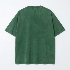 เสื้อยืดผู้ชายแบบฟอกสี ทรงโอเวอร์ไซส์ทันสมัย สไตล์ลำลอง สตรีทแวร์ ผ้าฝ้าย แห้งเร็ว ระบายอากาศได้ดี เป็นมิตรกับสิ่งแวดล้อม ไม่หดตัว - Product Image 2