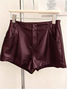 Premium Women's PU Faux Leather Shorts Customized Design High Rise Fashion Shorts for Boutique Brands - Product Image 1