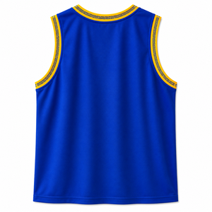 Ensemble débardeur et short sans manches bleu unisexe WARPRO, en polyester respirant, pour le basketball, toutes saisons - Product Image 2