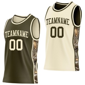 Reversible Basketball Jersey Teamname 00 <b>Camo</b> Side Mesh Tank <b>Top</b> Unisex Adult All Seasons Sublimated Print - Product Image 1
