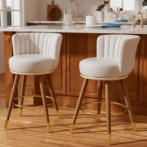 Silla de Comedor Tapizada en Madera de Cedro Hecha a Mano |   Diseño Curvo Moderno al por Mayor - Product Image 2