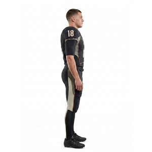 Ensemble de football américain personnalisé OEM respirant en polyester et élasthanne 88/12, uniforme d'élite pour équipes, marque privée, toutes saisons - Product Image 3