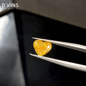 Diamante Sintético Amarillo Intenso de D'vins Jewels, Corte Corazón, 1.59CT, HPHT, para Joyería - Product Image 2