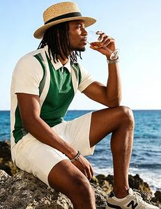 Men Summer <b>Knitted</b> Embroidered 100% Cotton Quick Dry Short Sleeve Custom Logo Joggers Suits <b>Set</b> Shirt and Short <b>Set</b> - Product Image 3