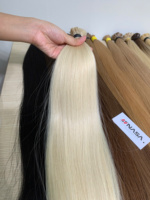 Extensions de cheveux en kératine à prix d'usine, 100% vierges vietnamiennes, super double drawn, qualité supérieure, couleur personnalisable, compatibles permanente