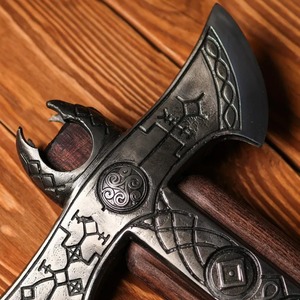 Hacha Leviatán de Kratos, Réplica Metálica de 9.92 lb con Runas que Brillan en la Oscuridad, Herramienta para Trabajos de Madera DIY - Product Image 2