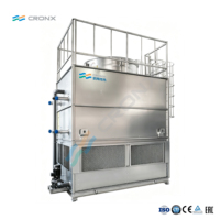 Condenseur évaporatif carré résistant à la corrosion pour fréon et ammoniac, capacité 1200 kW, évaporateurs