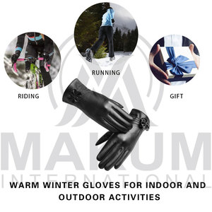 Winter Fashion Leather <b>Gloves</b> <b>for</b> Women, <b>Men</b> Warm Touchscreen Texting Driving Dress <b>Gloves</b> - Product Image 3