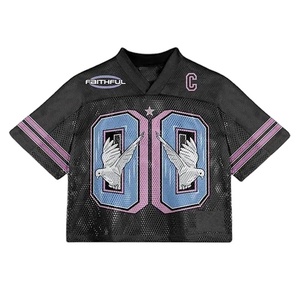 2025 hombres impresión personalizada Plus diseño casual manga corta Regular Boxy Fit malla Jersey Streetwear estilo de moda punto - Product Image 1