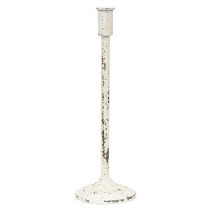 Grand chandelier en fer blanc avec finition vieillie pour la décoration de la maison - Product Image 1