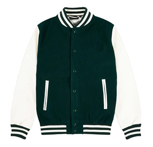 High Quality Woolen Baseball <b>Jacket</b> Reversible Genuine Leather Sleeves with Embroidery Wholesale for <b>Winter</b> Varsity <b>Jacket</b> - Product Image 3