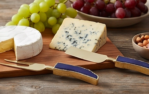 Luxury Design <b>Cheese</b> <b>Knives</b> <b>Set</b> Of 3 With Blue Inlay Handles Handmade Flatware Best Quality Elegant <b>Cheese</b> Tools For Kitchen Use - Product Image 6