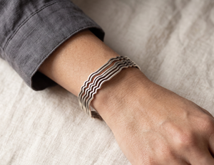 Exclusive Memoria Jewels Classic Vintage 925 <b>Solid</b> Sterling <b>Silver</b> Oxidized Cuff <b>Bracelets</b> Adjustable Children's Anniversary All - Product Image 6