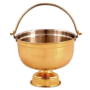<b>Small</b> Holy Water <b>Bucket</b> | Brass Liturgical Water Vessel with Handle – DOUBLE VEE EXPORTS - Product Image 1