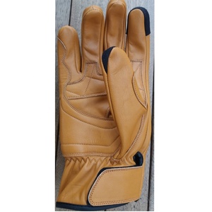 Guantes de Carreras Unisex de Cuero Amarillo de Alta Calidad, Nuevo Estilo, Transpirables, Impermeables, Compatibles con Pantalla Táctil, Hechos en EE. UU. - Product Image 2