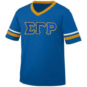 Camiseta Deportiva Unisex Sigma Gamma Rho con Letras Griegas Aplicadas, Ropa Casual de Hermandad, Personalizable al por Mayor - Product Image 2