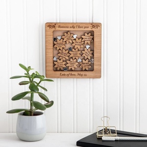 Boîte aux lettres en bois d'art populaire élégant fait à la main support en bois artisanat signe mural pour la décoration de la maison anniversaire cadeau d'anniversaire signé - Product Image 5