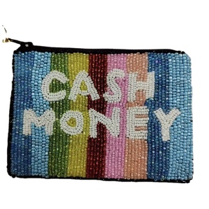 Porte-monnaie perlé fait main, porte-monnaie de poche pour adolescents, portefeuille perlé coloré, vente en gros personnalisée - Product Image 1