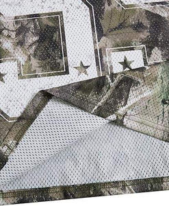 Camisetas de malla personalizadas de corte holgado para hombre y mujer, estilo fútbol americano, con estampado gráfico vintage, ajuste holgado y patrón de logo. - Product Image 5