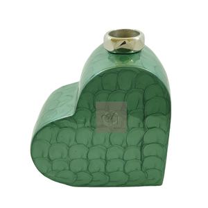 Urne funéraire en métal en forme de cœur pour cendres humaines taille adulte - Urne de crémation au design romantique en forme de cœur - Vase commémoratif en forme de cœur pour service funéraire - Product Image 1