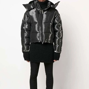 Men's Minimalist Quilted Woolen Embroidery Puffer Jacket Lightweight Winter <b>Covered</b> <b>Button</b> Warm Casual Outdoor Fashion Outerwear - Product Image 5