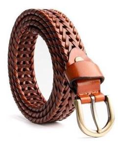 Cinturón de Cuero de Grano Completo de Primera Calidad para Hombre, Nuevo, Moderno, con Hebilla de Pin Trenzada, Longitud Personalizable, Ecológico - Product Image 4