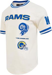 Camiseta Blanca de los Angeles Rams con Logotipo Bordado y Diseño de Casco, Ropa Deportiva de Manga Corta - Product Image 2