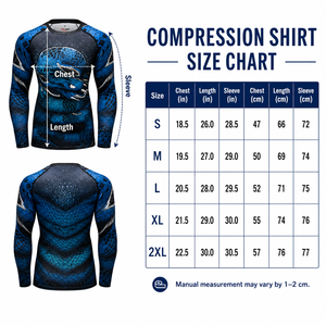 Maillot de compression à manches longues imprimé serpent personnalisé pour MMA, BJJ, grappling – Fabricant OEM ODM - Product Image 5