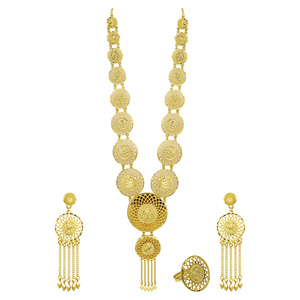 Juego de Joyería Nupcial al por Mayor en Oro de 14K, 18K y 24K, Estilo Dubái, Diseño Turco Tradicional, Joyería de Moda Oriental - Product Image 1