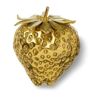 ประติมากรรมสตรอว์เบอร์รีสีทองสำหรับตกแต่งโต๊ะในห้องเด็ก ทำด้วยมือ เป็นมิตรกับสิ่งแวดล้อม ของตกแต่งบ้าน ของประดับตกแต่งโต๊ะ ของตกแต่งชั้นวาง - Product Image 1