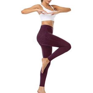 Conjunto de Yoga para Mujer, Servicio OEM Personalizado, Leggings de Cintura Media y Sujetador Deportivo de Encaje Sólido, Conjunto de 2 Piezas para Gimnasio, Fitness y Entrenamiento - Product Image 1