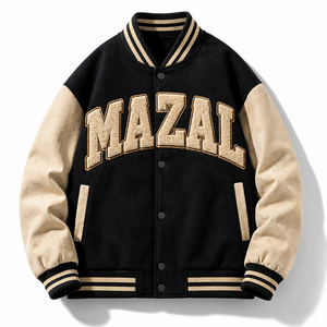 Veste universitaire surdimensionnée personnalisée en laine Melton, broderie personnalisée pour les détaillants de vêtements, commande en gros, vente en gros aux États-Unis - Product Image 4
