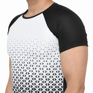 <b>Men's</b> <b>Black</b> Short Sleeve O-Neck <b>Slim</b> <b>Fit</b> Quick Dry Sporty T-<b>Shirt</b> Knitted Polyester Solid Color Crew Neck Workout Wear T-<b>Shirt</b> - Product Image 5