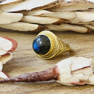Latest Fashionable Labradorite Brass <b>Ring</b> 18k Gold Plated Vintage Chunky <b>Ring</b> Wholesale <b>Ring</b> For Women Solitaire <b>Statement</b> <b>Ring</b> - Product Image 5