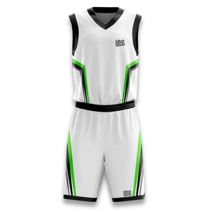 Custom White Basketball Jersey Set Sleeveless Team Uniform Vest and <b>Shorts</b> for Sports Training - Product Image 1