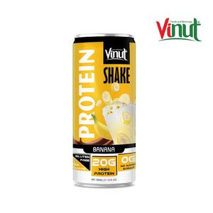 Shake protéiné VINUT au chocolat et à la banane (330 ml) (20 g de protéines, sans gluten, sans sucre ajouté) OEM/ODM, étiquette privée, échantillon gratuit - Product Image 1