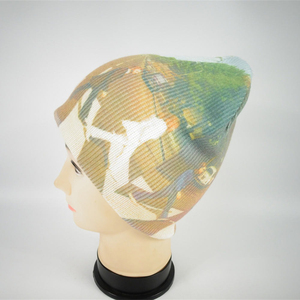 Bonnet en tricot imprimé camouflage numérique, bonnet d'hiver décontracté, unisexe, chaud et extensible - Product Image 1