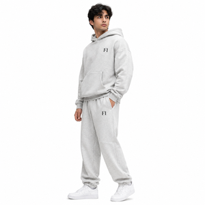 Sudadera con Capucha de Invierno de 2 Piezas, Talla Grande, ODM OEM, Ropa Deportiva, Chándal de Alta Calidad, Estilo Urbano, Corte Holgado, 100% Algodón - Product Image 1
