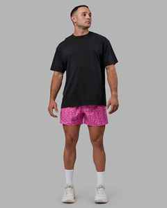 Pantalones Cortos Deportivos para Hombre, Color Rosa, Estampados, Cintura Elástica Media, Transpirables, Tejido de Poliéster - Product Image 1