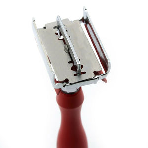 Rasoir de sécurité traditionnel à double tranchant à ouverture papillon personnalisé 2026 de bonne qualité pour hommes avec manche - Product Image 4