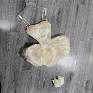 Robes longues plissées en dentelle pour femmes, style princesse, taille naturelle, coupe ajustée, sans bretelles, en mousseline, décontractées, lavables, prix d'usine, personnalisables - Product Image 5