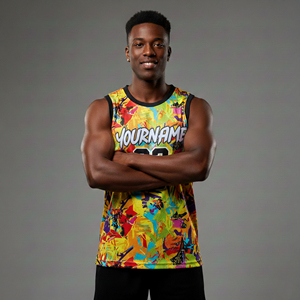 Maillot de basket-ball personnalisé OEM, respirant, imprimé en sublimation, en maille, unisexe, 100% polyester, design personnalisé, noms et numéros - Product Image 1