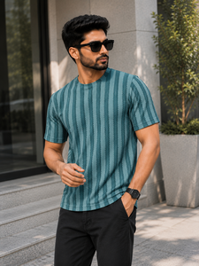 Camiseta Polo a Rayas para Hombre OEM, Manga Corta, Polialgodón, para Golf y Uso Casual, Camiseta Polo de Moda para Hombre - Product Image 3