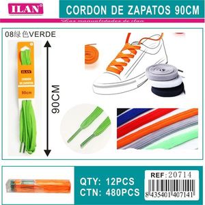 Ilan Shoelace 90cm Green Flat <b>Lace</b> For Sneakers - Product Image 3