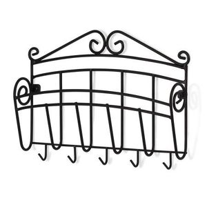 Porte-serviettes décoratif en fer forgé en forme de cœur à suspendre sur la porte, support de rangement multifonctionnel en métal pour vêtements - Product Image 3