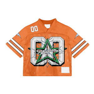 เสื้อเจอร์ซีย์กีฬาแขนสั้นแบบสวมใส่สบายสำหรับทีมฟุตบอล บาสเก็ตบอล สไตล์วินเทจย้อนยุคสำหรับผู้ชาย ทรงปกติ รับผลิตตามแบบ OEM - Product Image 3
