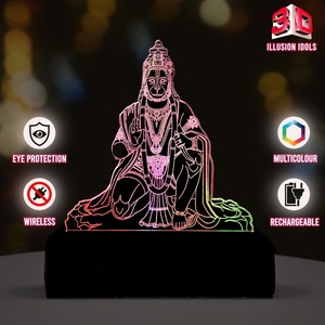 ของตกแต่งรถยนต์ยอดนิยม รูปปั้นฮานูมาณ 3 มิติ พร้อมไฟ LED สำหรับติดตั้งบนคอนโซลรถยนต์ ใช้พลังงานจาก USB ดีไซน์สวยงาม สำหรับผู้จำหน่ายรายใหญ่ - Product Image 4